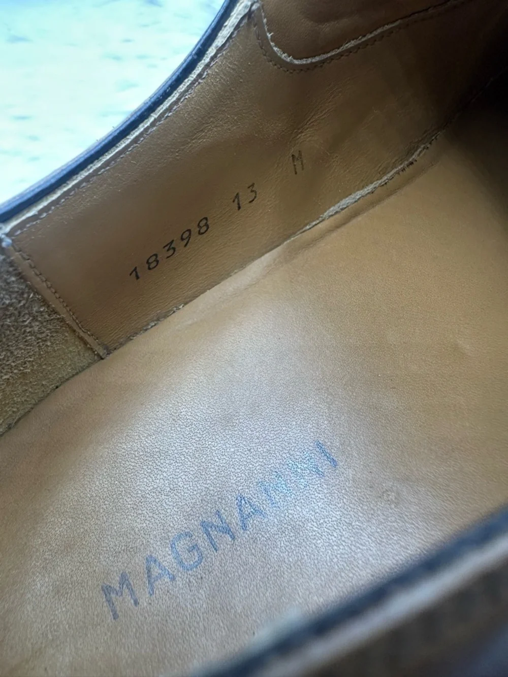 Magnanni Marco Single Monk Strap Loafer - Cognac Brown Leather mens size 13 M